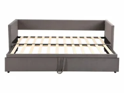 Cama nido 90/180x200 cm - sofá cama tapizado - cama extensible con somier - cama multifunción en tejido de terciopelo agradable para la piel - Cama Nido
