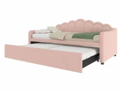 Sale Cama nido 90x200 cm - Sofá convertible con iluminación LED y reposabrazos - terciopelo - sin colchón Cama Nido