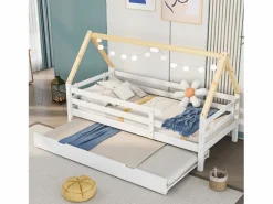 ModernLuxe Cama nido 90x200cm con somier - cama cabina de madera maciza -