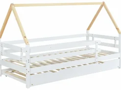 ModernLuxe Cama nido 90x200cm con somier - cama cabina de madera maciza -