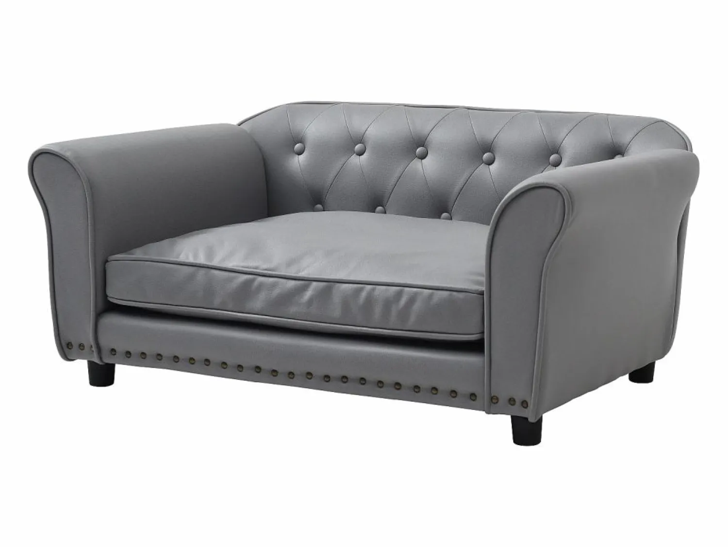Discount Cama para mascotas de cuero sintético - L.94 x P. 65 x A. 42 cm - - GALIAMA Cama De Animales De Compañía