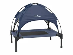 Clicnbuy Cama para perro Azul marino s Acero