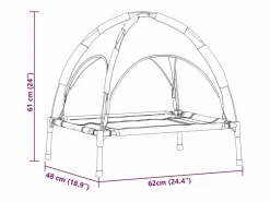 Clicnbuy Cama para perro Azul marino s Acero