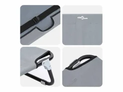 Clicnbuy Cama para perro 105 x 65 x 18 cm Tela Oxford y Acero