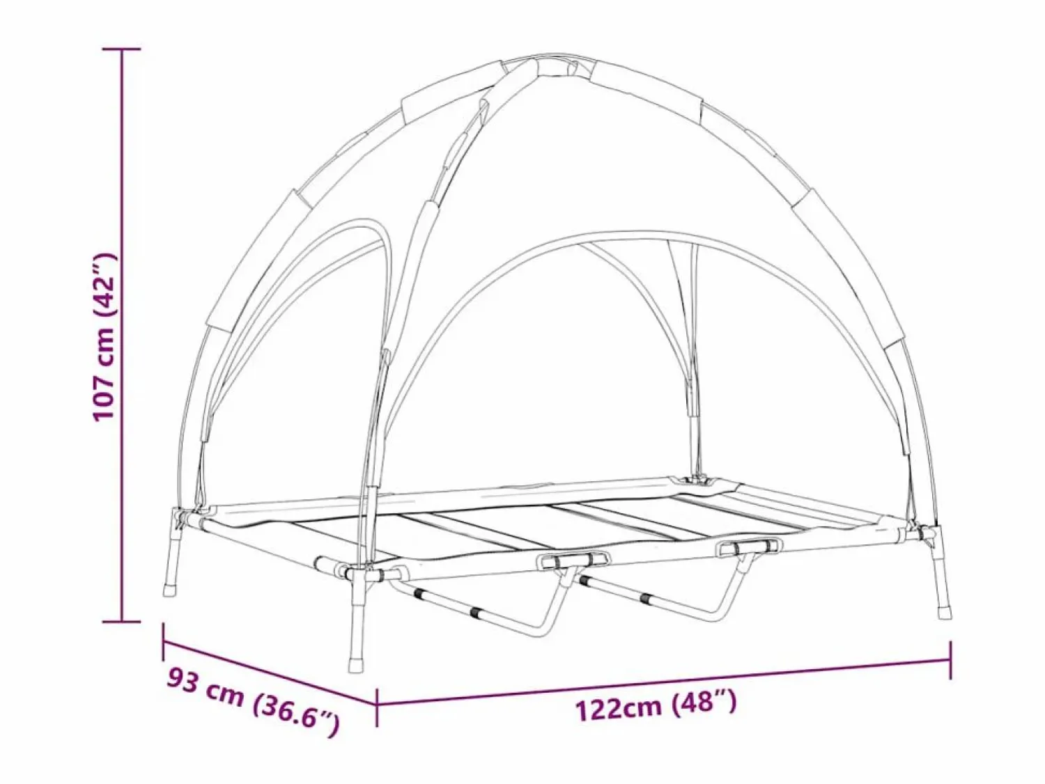 Clearance Cama para perro Gris plata xl Acero Cama De Animales De Compañía
