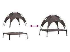 Clicnbuy Cama para perro Marrón m Acero