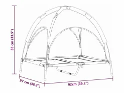 Clicnbuy Cama para perro l Acero