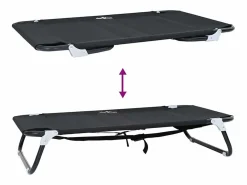 New Clicnbuy Cama para perro ML Tela Oxford y Acero Negro