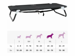 New Clicnbuy Cama para perro ML Tela Oxford y Acero Negro
