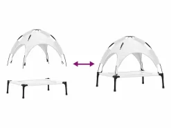 New Clicnbuy Cama para perro m Acero Plateado
