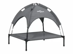 Clicnbuy Cama para perros con dosel antracita tela oxford y acero