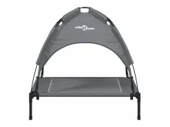 Clicnbuy Cama para perros con dosel antracita tela oxford y acero