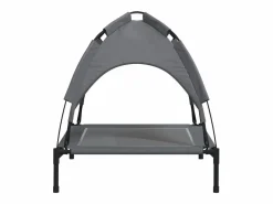 Clicnbuy Cama para perros con dosel antracita tela oxford y acero