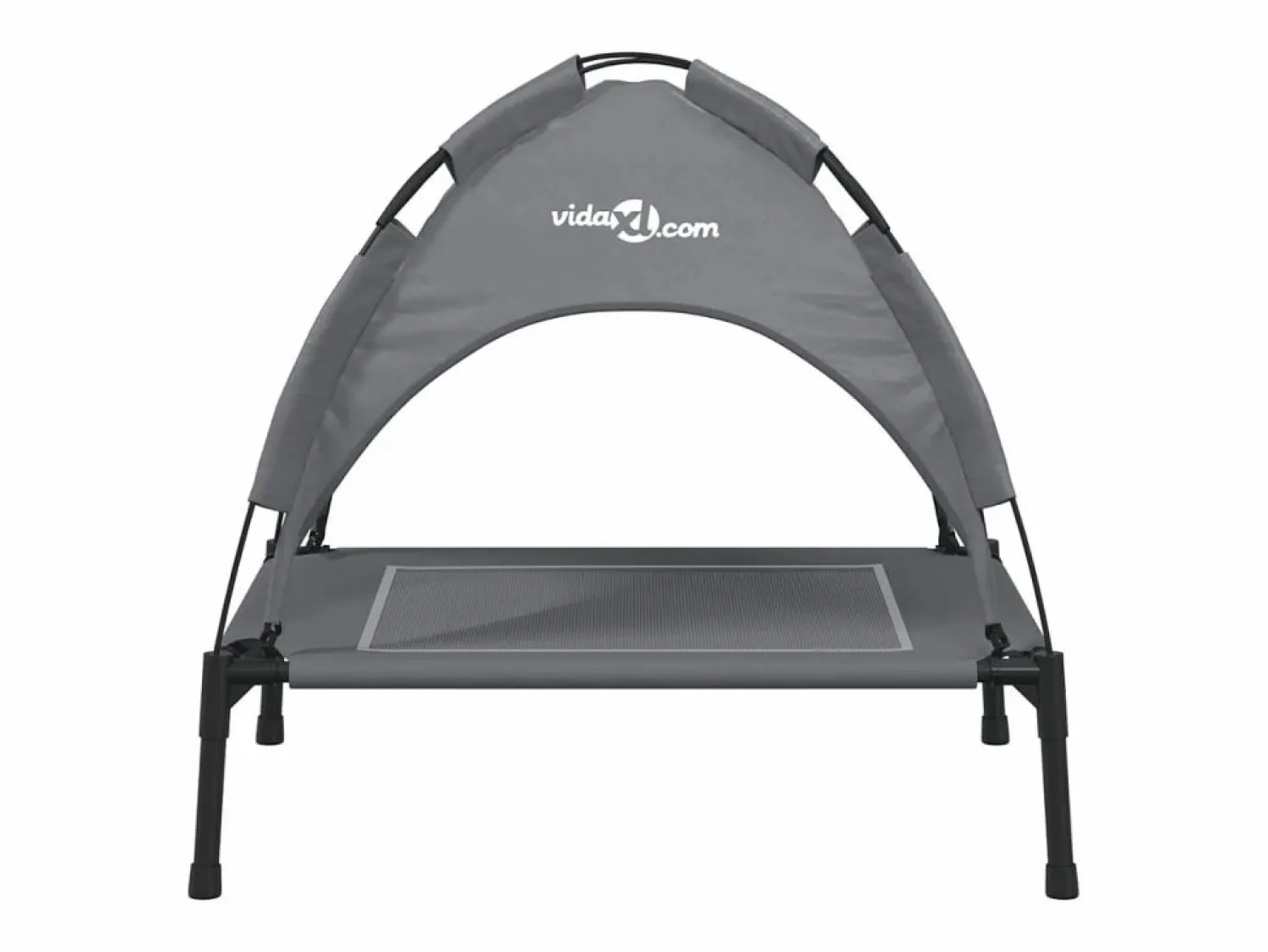 Clicnbuy Cama para perros con dosel antracita tela oxford y acero Gris antracita