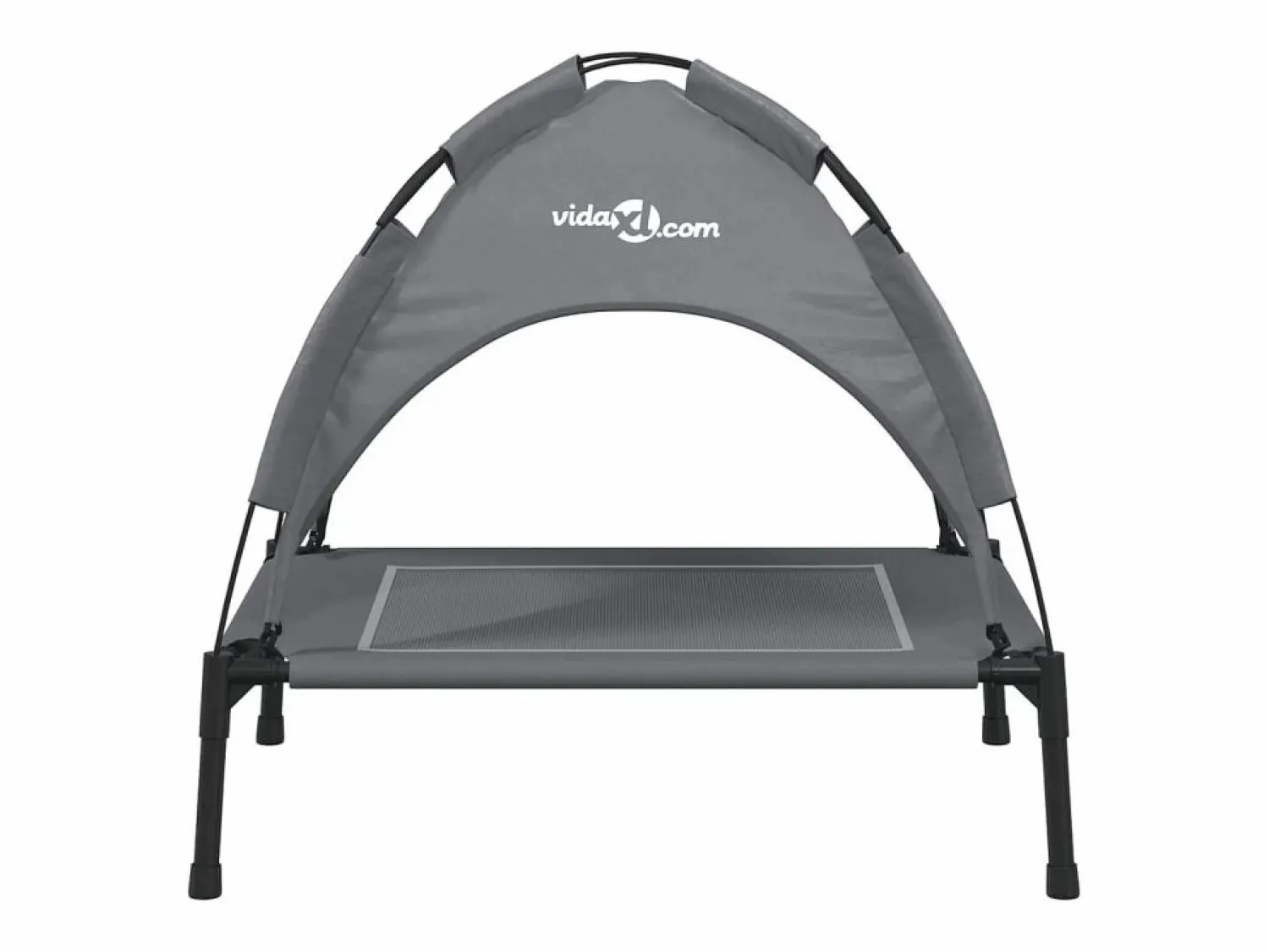 Clicnbuy Cama para perros con dosel antracita tela oxford y acero Gris antracita