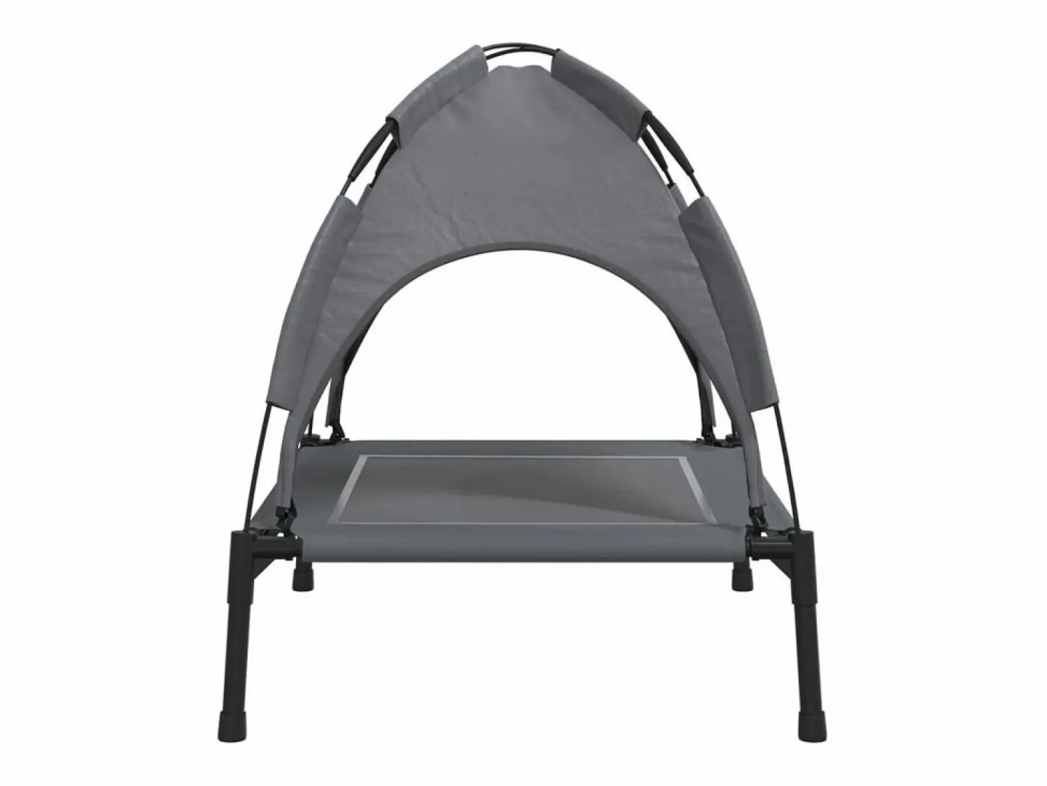 Clicnbuy Cama para perros con dosel antracita tela oxford y acero Gris antracita