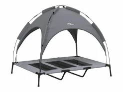 New Clicnbuy Cama para perros con dosel antracita tela oxford y acero Gris antracita