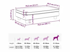 Clearance Cama para perros con extensión terciopelo 100x50x30 cm Cama De Animales De Compañía