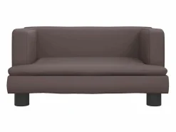 Cama para perros de cuero sintético marrón 60x40x30 cm Cama De Animales De Compañía
