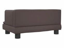 Cama para perros de cuero sintético marrón 60x40x30 cm Cama De Animales De Compañía