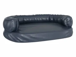 Clearance Clicnbuy Cama para perros de espuma cuero sintético oscuro 88x65 cm Azul
