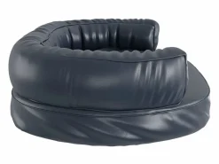Clearance Clicnbuy Cama para perros de espuma cuero sintético oscuro 88x65 cm Azul