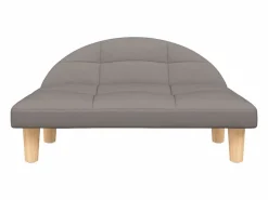 Clicnbuy Cama para perros de tela gris taupe 70x52x30 cm
