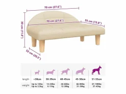 Sale Clicnbuy Cama para perros de tela 70x52x30 cm Crema