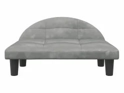 New Clicnbuy Cama para perros de terciopelo claro 70x52x30 cm Gris