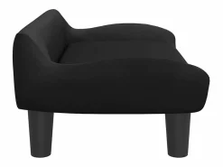 Clicnbuy Cama para perros de terciopelo negra 70x40x24 cm