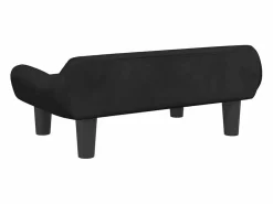 Clicnbuy Cama para perros de terciopelo negra 70x40x24 cm