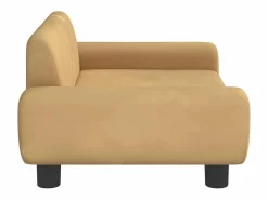 Discount Cama para perros de terciopelo marrón 70x45x33 cm Cama De Animales De Compañía