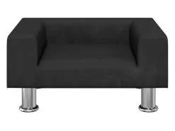 New Clicnbuy Cama para perros de terciopelo negra 50x40x26,5 cm Negro