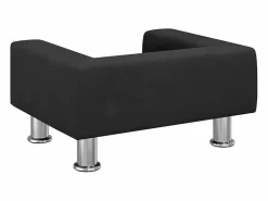 New Clicnbuy Cama para perros de terciopelo negra 50x40x26,5 cm Negro