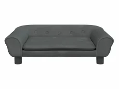 Sale Clicnbuy Cama para perros de terciopelo oscuro 70x48x22 cm Gris