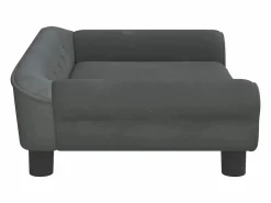 Sale Clicnbuy Cama para perros de terciopelo oscuro 70x48x22 cm Gris
