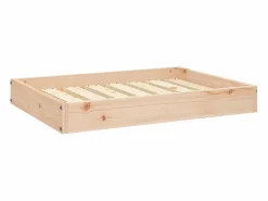Clicnbuy Cama para perros madera maciza de pino 71,5x49x9 cm