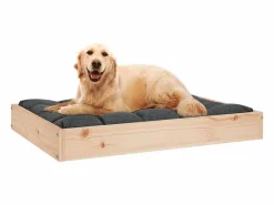 Clicnbuy Cama para perros madera maciza de pino 71,5x49x9 cm