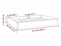 Clicnbuy Cama para perros madera maciza de pino 71,5x49x9 cm