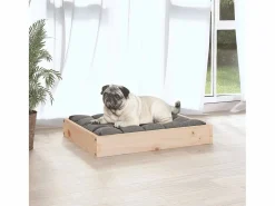 Clearance Cama para perros madera maciza de pino 61,5x49x9 cm Cama De Animales De Compañía