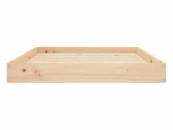 New Clicnbuy Cama para perros madera maciza de pino 101,5x74x9 cm Marru00f3n