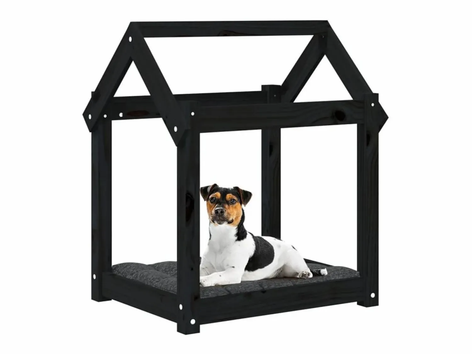 Discount Cama para perros madera maciza de pino 61x50x70 cm Cama De Animales De Compañía