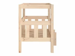 Clicnbuy Cama para perros madera maciza de pino 65,5x50,5x70 cm