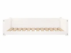 Clicnbuy Cama para perros madera maciza de pino 105,5x75,5x28 cm Blanco