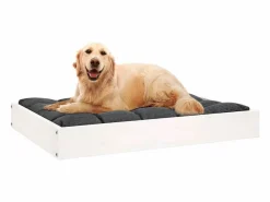 Clicnbuy Cama para perros madera maciza de pino 71,5x54x9 cm