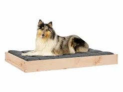 Sale Clicnbuy Cama para perros madera maciza de pino 91,5x64x9 cm Marru00f3n