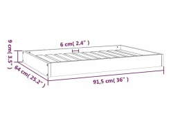 Sale Clicnbuy Cama para perros madera maciza de pino 91,5x64x9 cm Marru00f3n