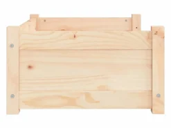 New Clicnbuy Cama para perros 65,5x50,5x28 cm de madera maciza de pino Marru00f3n