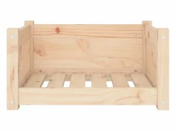 Clicnbuy Cama para perros 55,5x45,5x28 cm de madera maciza de pino