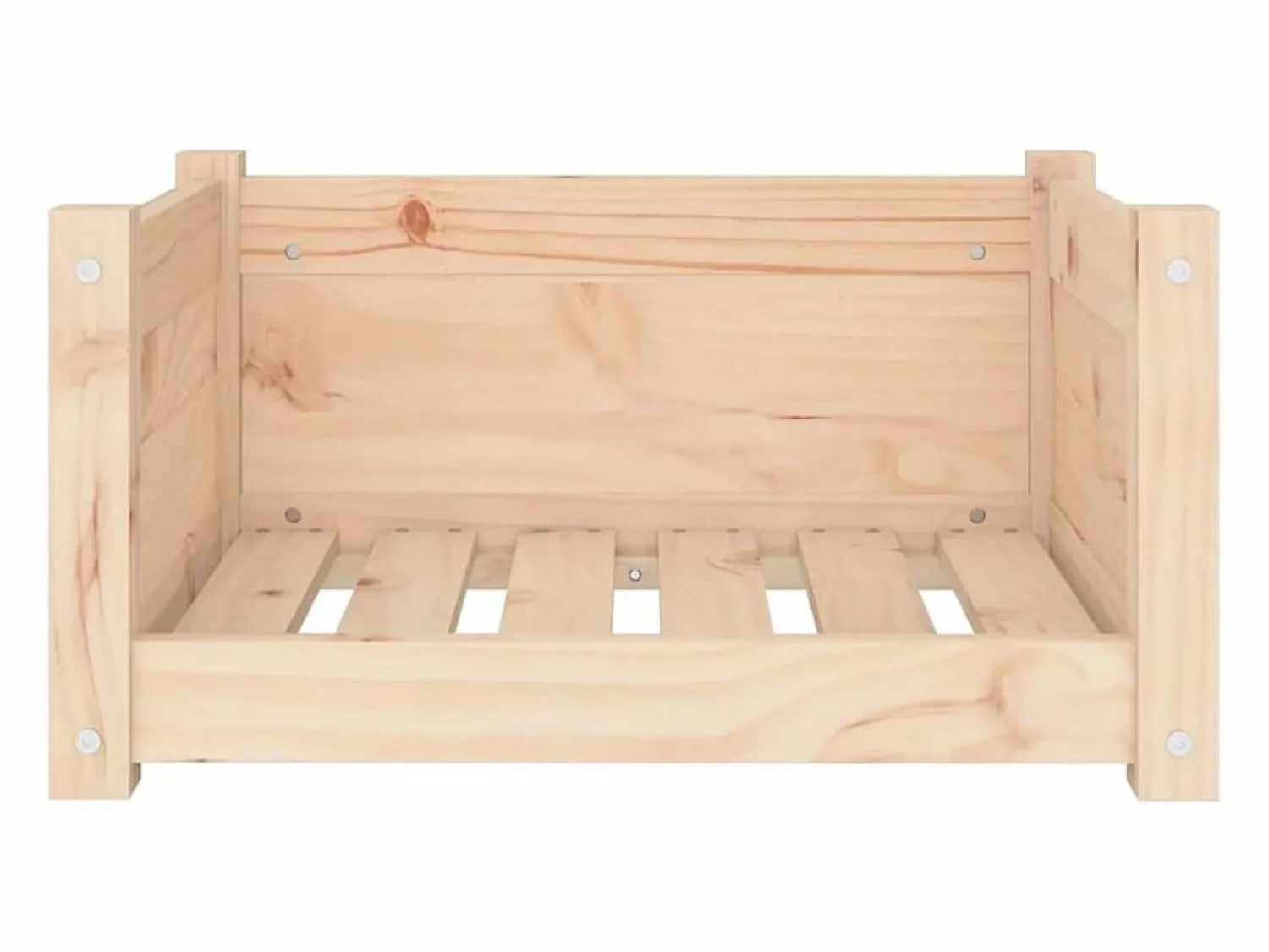 Clicnbuy Cama para perros 55,5x45,5x28 cm de madera maciza de pino